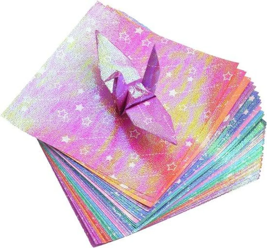 Lot de 60 feuilles de papier origami carré 14cm pour DIY et Bricolage