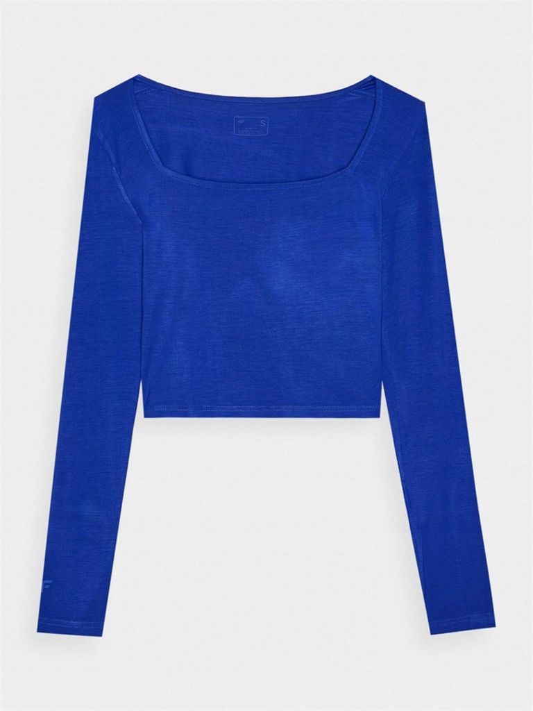 4F Damen Longsleeve Rautenausschnitt blickdicht tailliert 200 g/m² Größe 36S