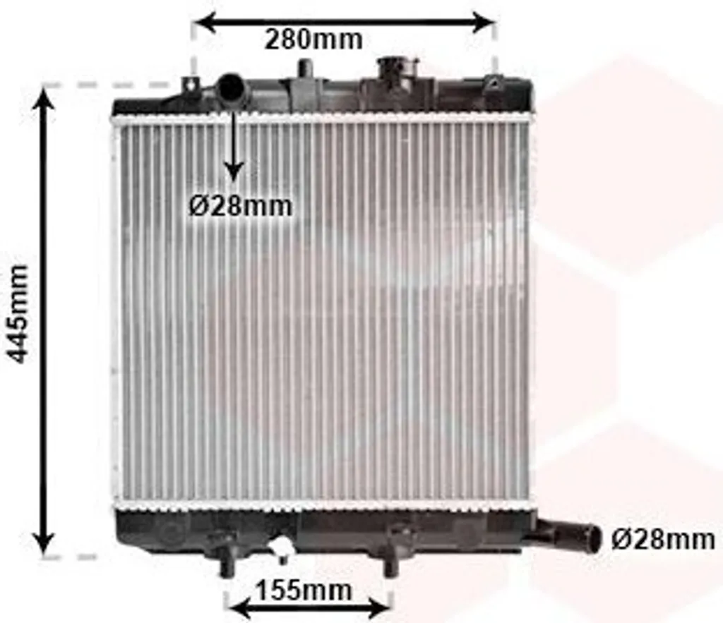 VAN WEZEL 27002139 Radiatore Raffreddamento del motore