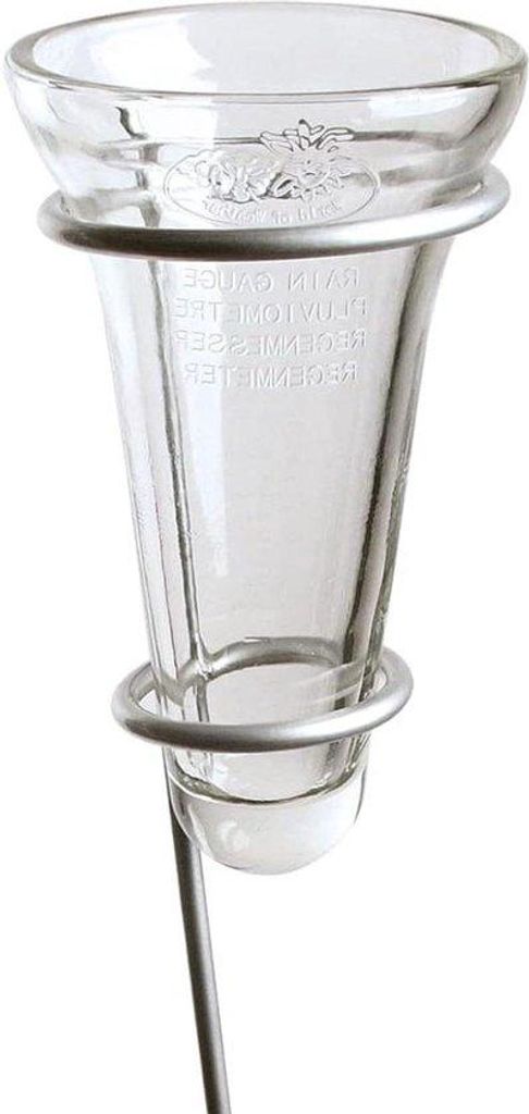 Regenmesser Glas Edelstahl 12x12x134 cm Zink Produktbild 