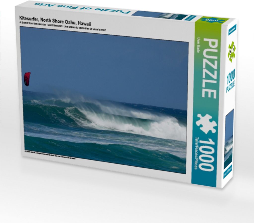 Calvendo Kitesurfer, North Shore Oahu, Hawaii 1000 Teile Puzzle quer 640x480mm, Bade Uwe; 7301576