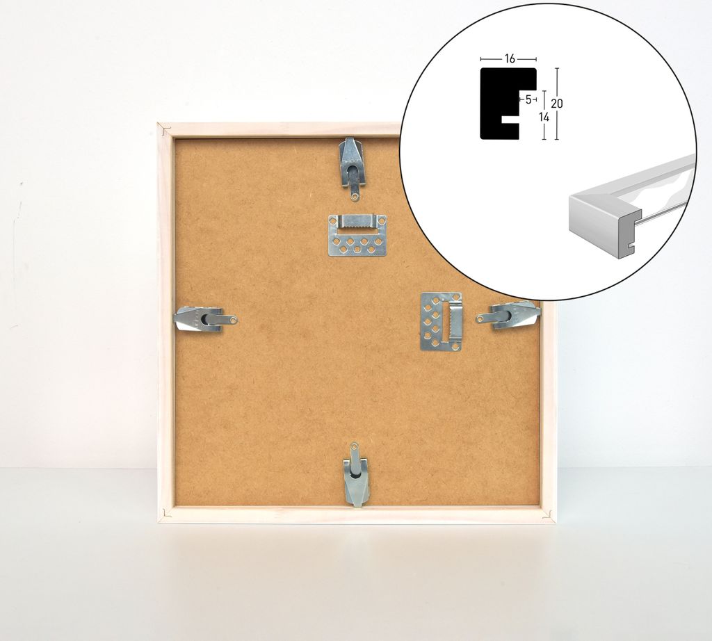 nielsen platenlijst, 31,4 x 31,6 cm (set van 3), Aluminium, Zwart mat, vinyl lijstom op te hangenin staand en liggend formaat, onbreekbaar kunststofglas, Vinyl Alu