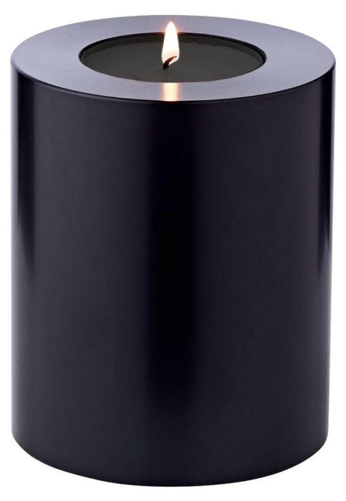 EDZARD Teelichthalter Cornelius black Ø 10 cm / H 12 cm