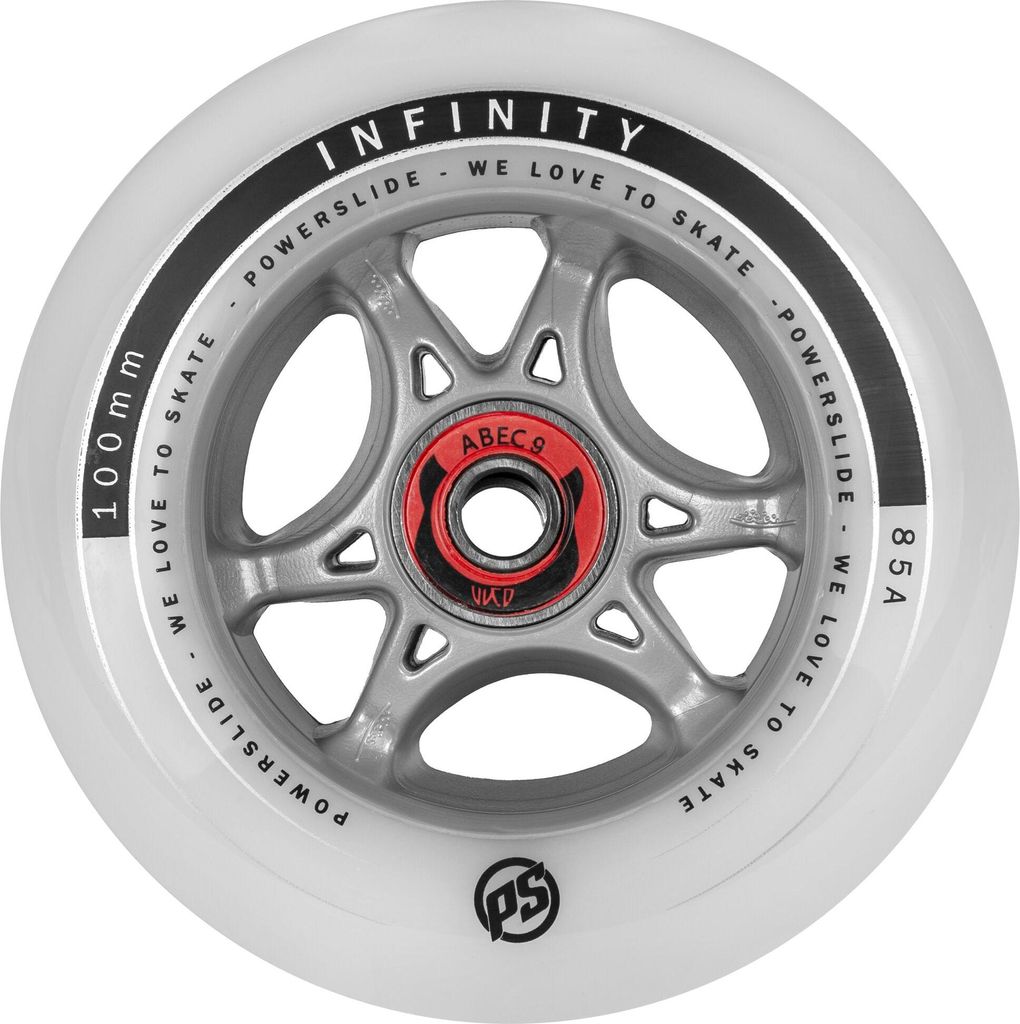 Powerslide Infinity 100 RTR ABEC9/Spacer, 4 -pack Inline Skate Wheels