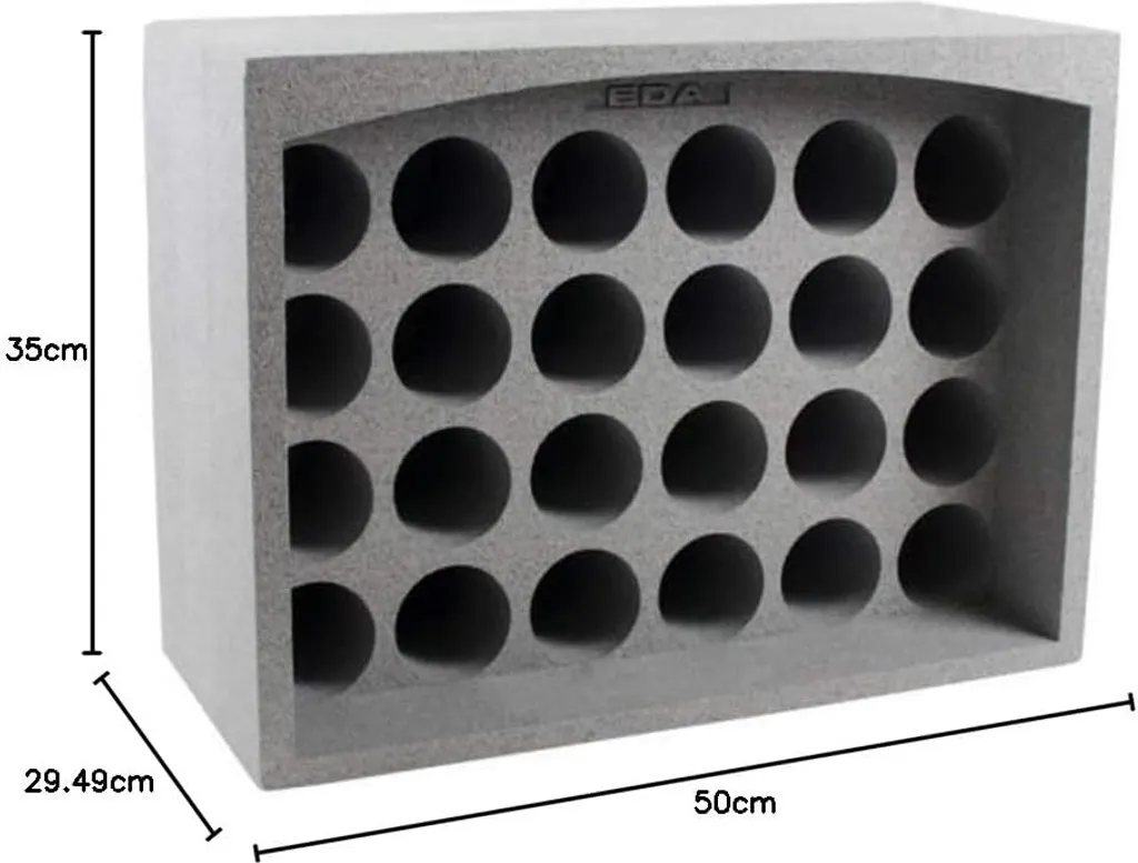 Range-Bouteilles Polystyrène Gris EDA 10714 Capacité 24 Bouteilles - 14