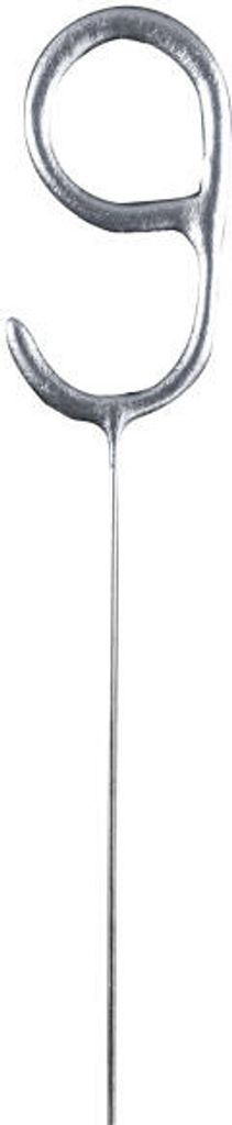 Wunderkerzen silber Zahl 9, 17cm