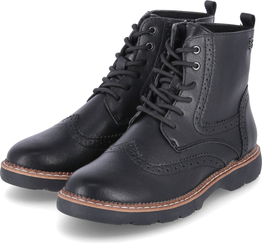 Schnürrstiefeletten, 11-Deutsch:38, Color:schwarz Produktbild 