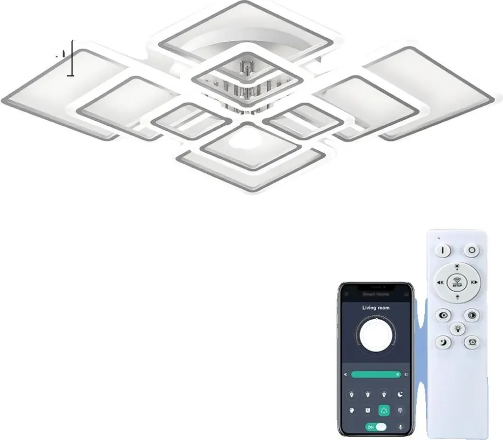 Luminaire de plafond intelligent multi-température avec contrôle via App