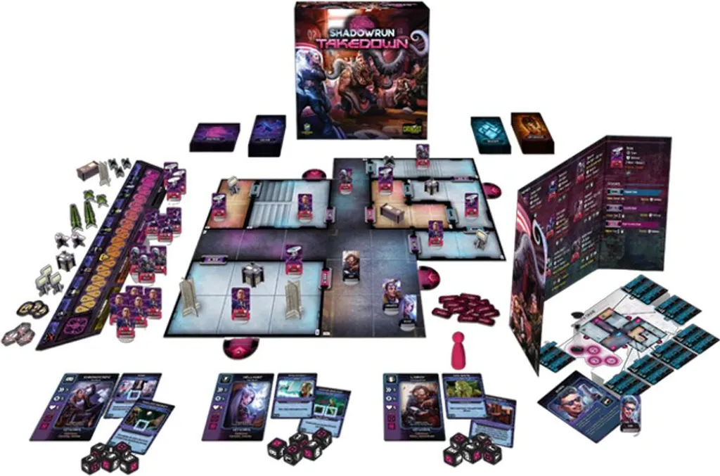 Shadowrun Takedown Édition Anglaise avec Figurines et Missions Tactiques
