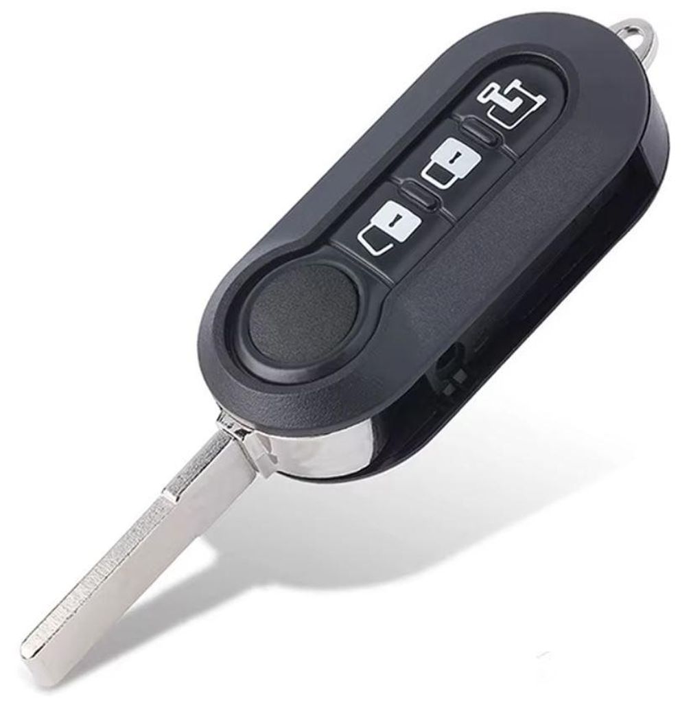 Auto Techstar Autoschlüsselgehäuse mit 3 Tasten, kompatibel mit Fiat Nutzfahrzeug, Fiat Ducato, Fiat 500, Citroen Jumper, Peugeot Boxer, Dodge Ra...