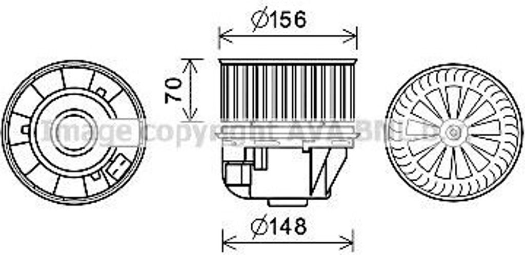 PRASCO FD8613 - OE 1253201 Gebläsemotor für Focus II, C-Max, Galaxy (WA6), Focus C-Max (DM2), Mondeo IV, S-Max (WA6), Kuga I