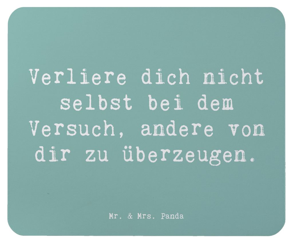 Mr. & Mrs. Panda Mauspad Spruch Selbstzweifel vermeiden - Meeresbrise - Geschenk, Motivation, Gefühle, inneres Gleichgewicht, Mouse Pad, persönli...