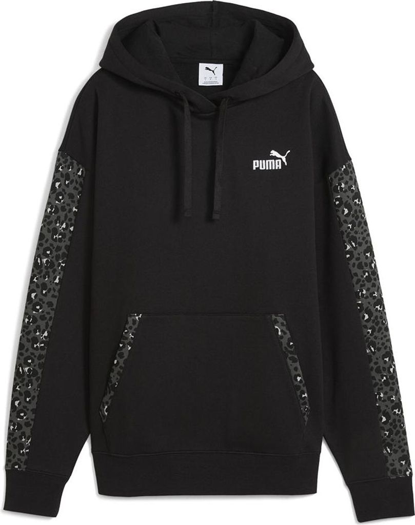 Puma Ess Graphic Animal Comfort Kapuzenpullover Schwarz 2XS Frau Schwarz 2XS