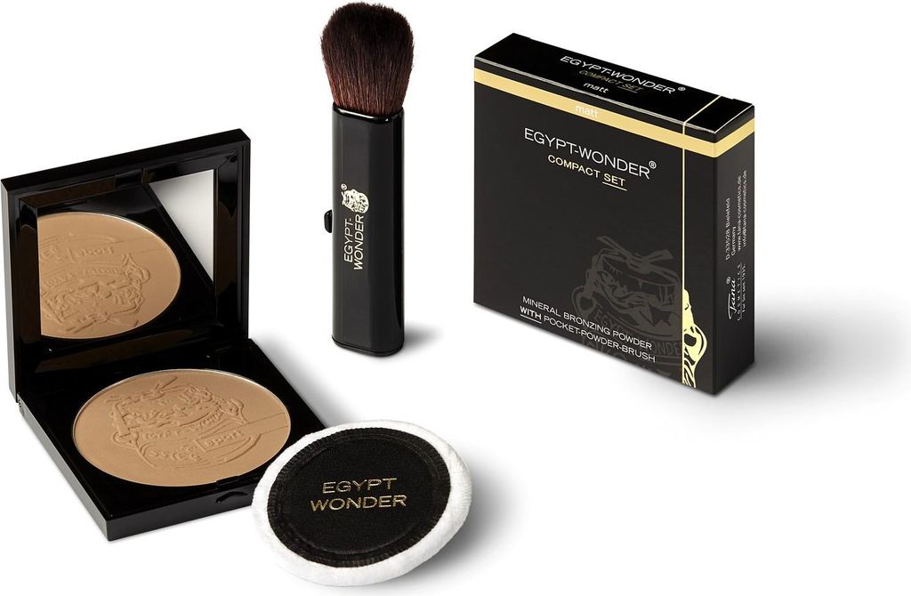 Egypt-Wonder Compact Single Compact Poeder Compact Set Mineral Bronzing Powder + Brush