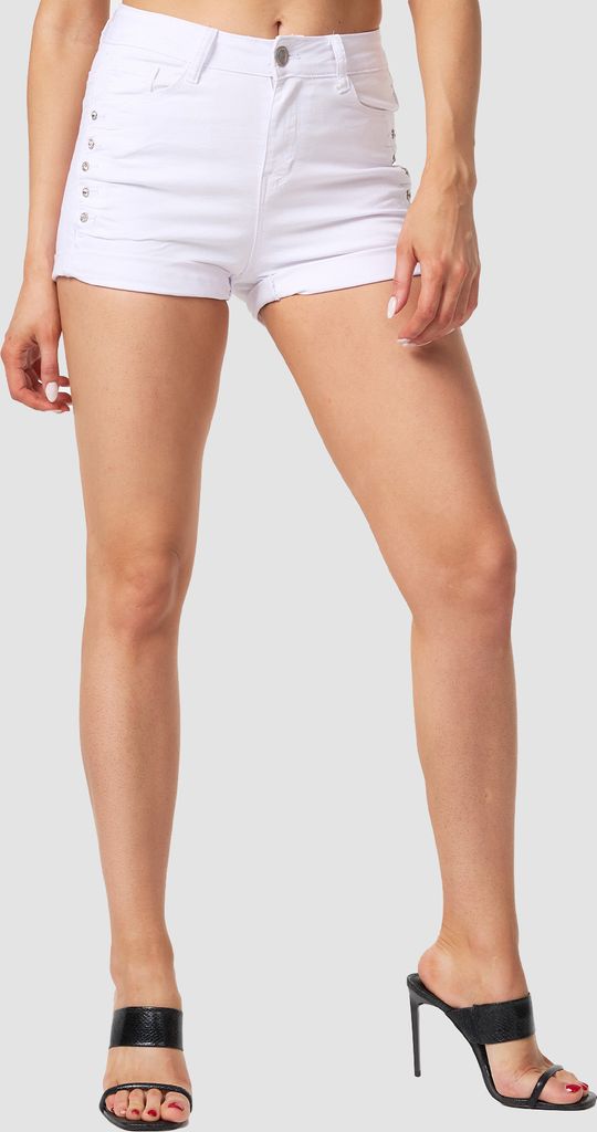 MiSS RJ Jeans Shorts mit Glitzer Strass Steinen Größe: 46