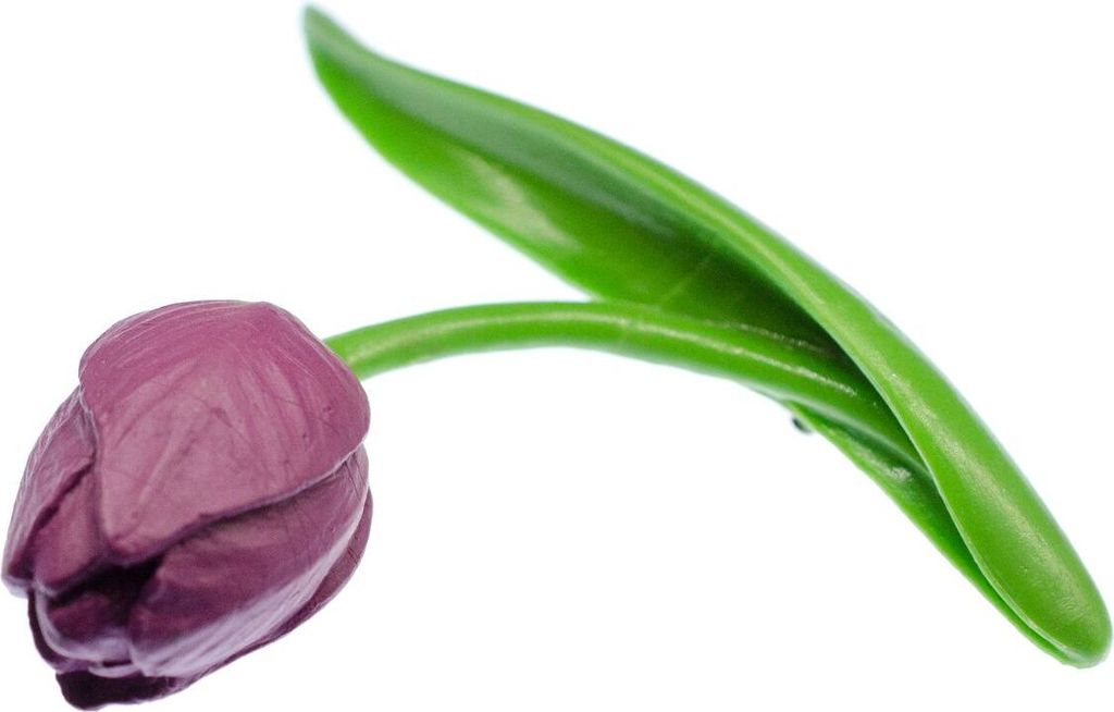 Lila Tulpe Brosche Miniblings violett Blume Blumen Anstecknadel Frühling Gummi