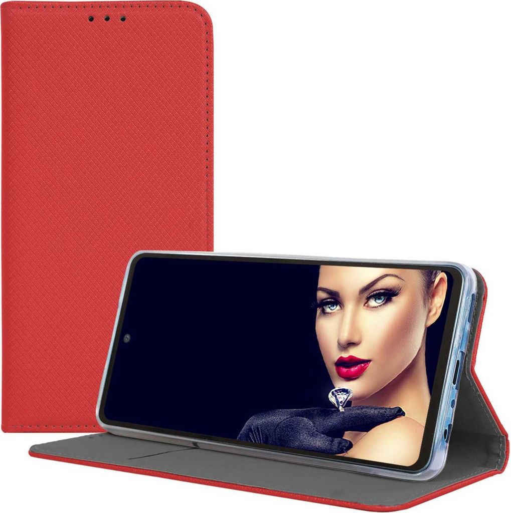 Bookstyle Schutzhülle Klapphülle Schutztasche Etui Cover für Apple iPhone 16 Plus (6.7'') - Rot