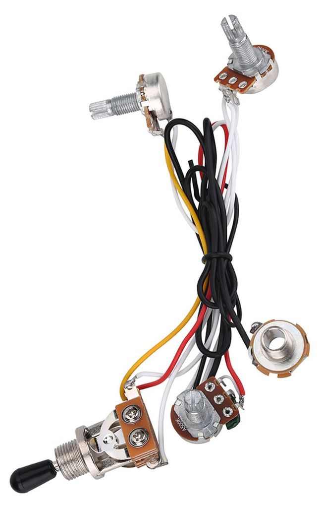 2 Volume 1 Tone 1 Jack 500K Potis 3 Way Switch Wiring Zdjęcie produktu 