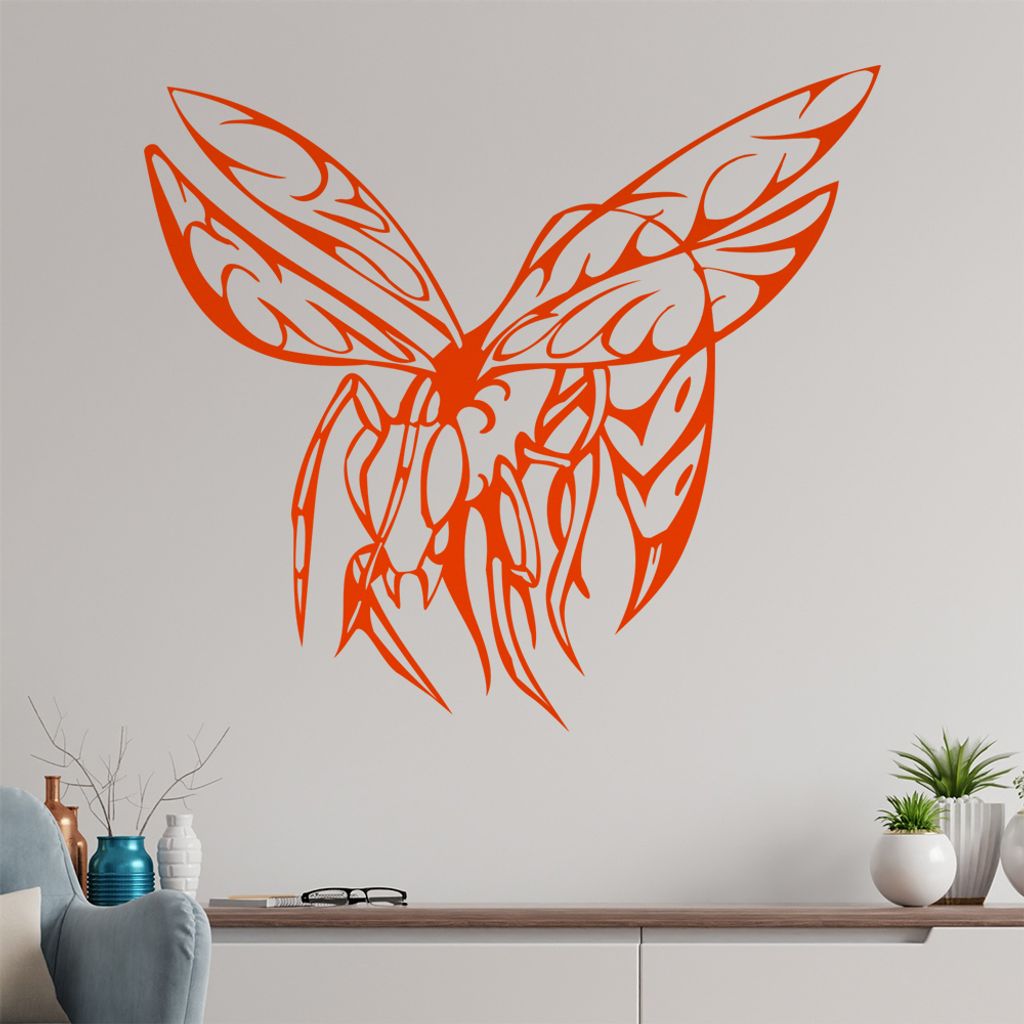 Killer Vespe Wandtattoo in 6 Größen - Wandaufkleber Wall Sticker - Dekoration, Küche, Wohnzimmer, Schlafzimmer, Badezimmer