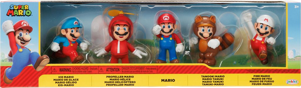 Super Mario Bros Blister 5 Figuren 6cm
