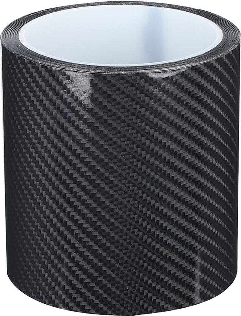 Schwarzer Kohlefaser-Schutzfilm-Türkante-Wächter-Anti-Kratzer-Aufkleber (10 cm x 3 Meter)