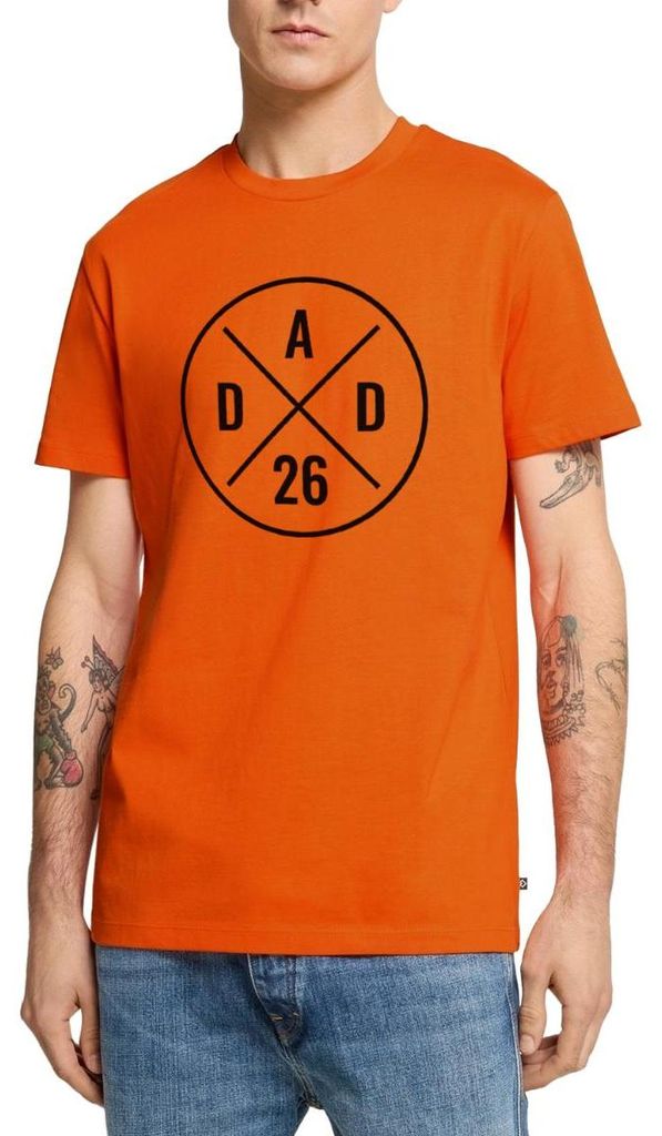 Spreadshirt Dad 2026 Modernes Papa Logo Geschenk Männer Premium T-Shirt, M, Orange