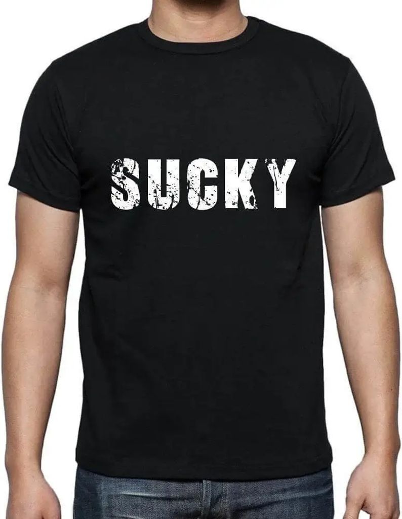 Herren Grafik T-Shirt Sucky Öko-Verantwortlich Vintage Jahrgang Kurzarm Lustige Druck Geburtstag Geschenk Mann