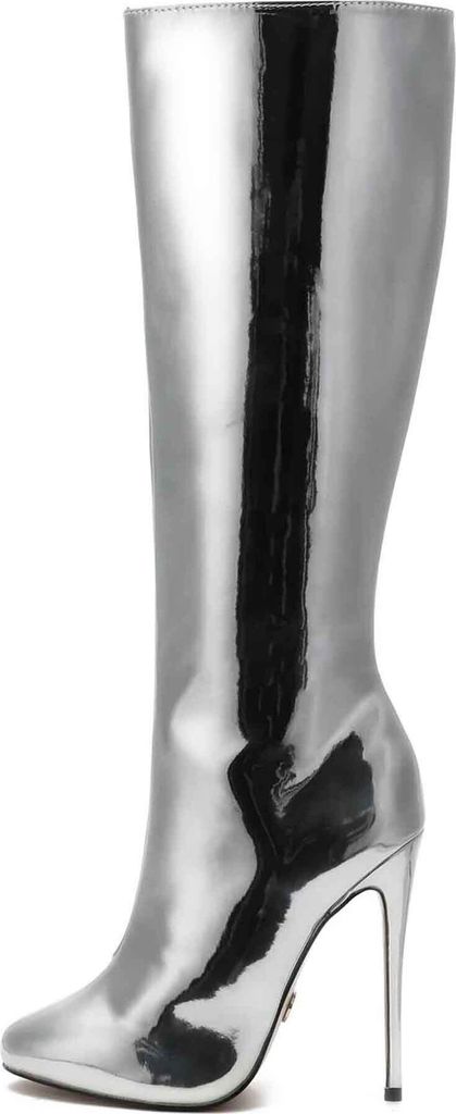 Giaro Stiefel in Übergrößen Silber BRANDY LIQUID SILVER große Damenschuhe