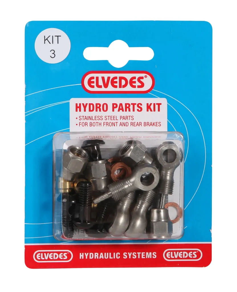 Kit Elvedes Hydro Parts 3 complet avec raccords étanches haute pression
