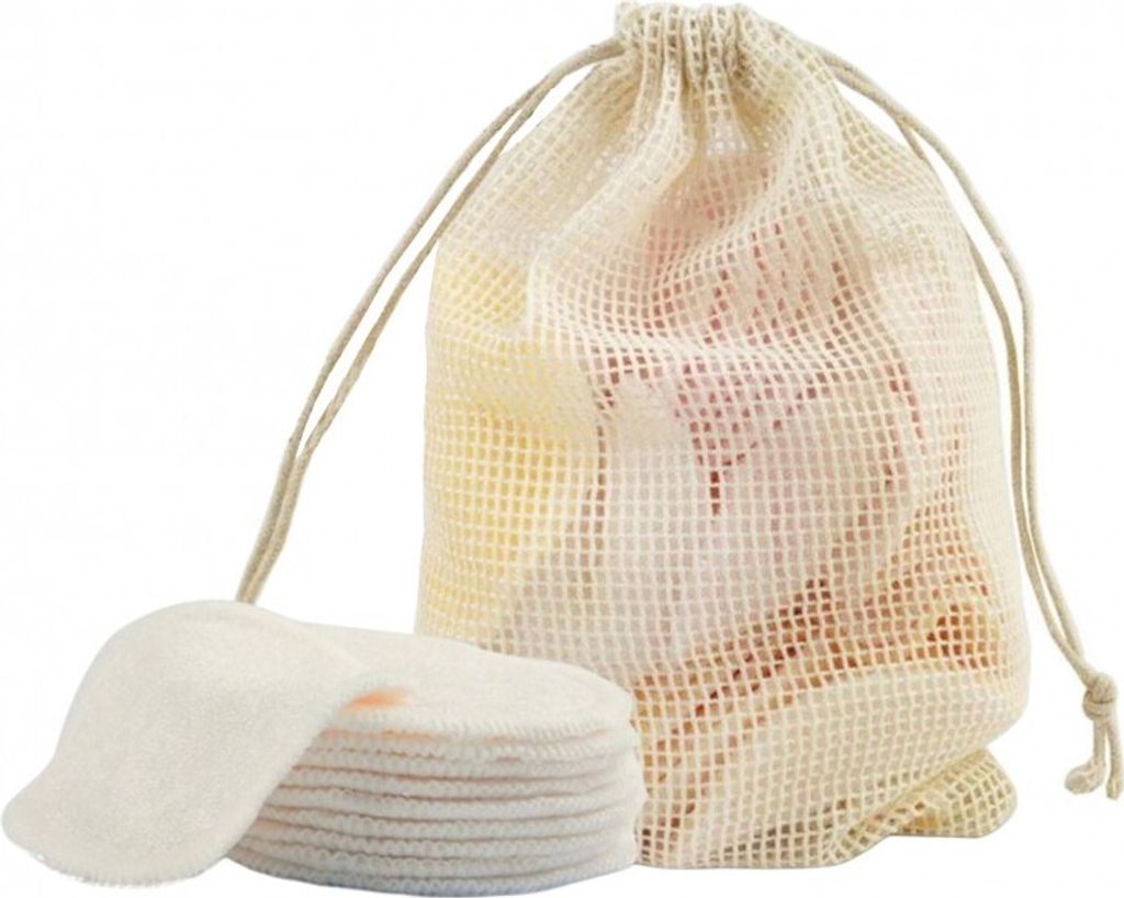 Ecarla Nachhaltige Bambus-Makeup-Entferner Pads, 6 Stück Wiederverwendbar