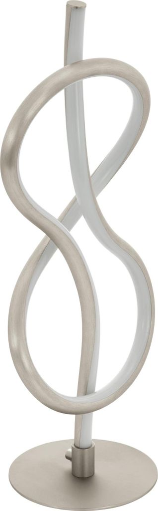 EGLO LED Tischlampe Novafeltria, Tischleuchte, Nachttischlampe aus Stahl, Aluminium und Kunststoff, Wohnzimmerlampe in Nickel-Matt, Weiß, mit Scha...