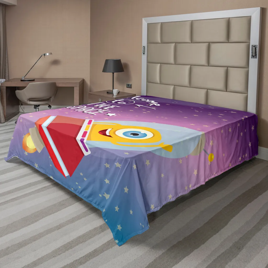 Drap de lit doux imprimé Voie Lactée ABAKUHAUS 275x260 cm Confortable