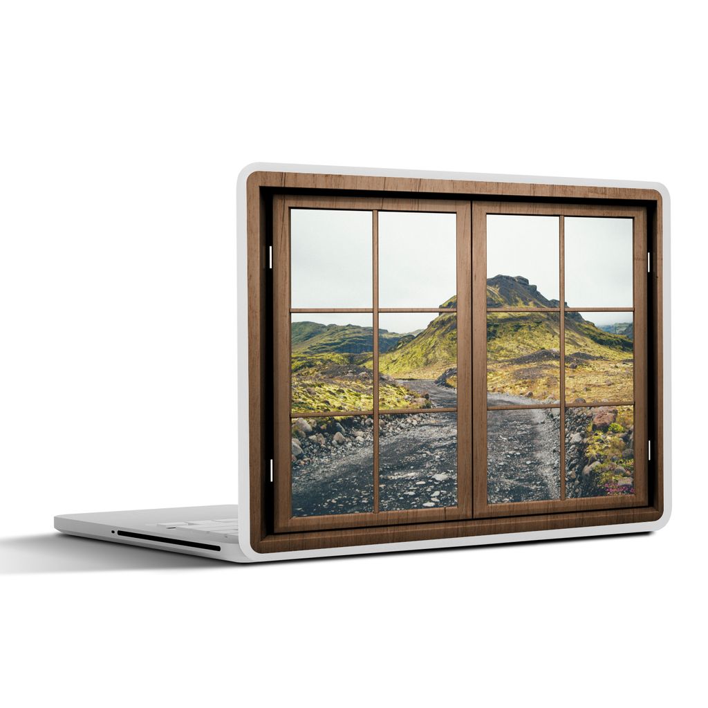 MuchoWow Laptop Aufkleber Sticker Cover Aussicht - Berg - Steine 36.5x27.5 cm - Laptop-Sticker