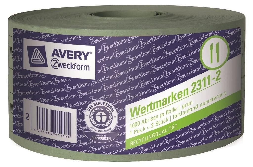 2x Rouleau de jetons 57x30mm Vert 2000 coupures Image du produit 