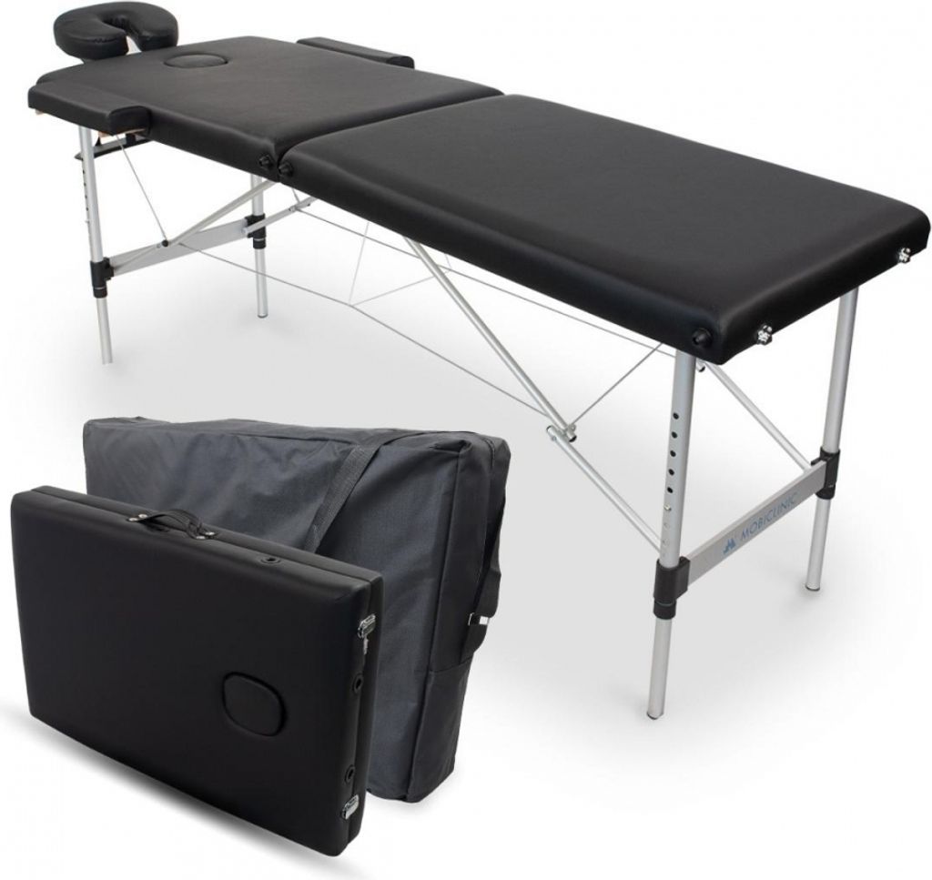 Mobiclinic, Klappbare Massageliege, Aluminium und Kunstleder, Höhenverstellbar, CA-01 Light, Kopfstütze, 2 Teile, 186x60cm, 150 kg, Tragbar