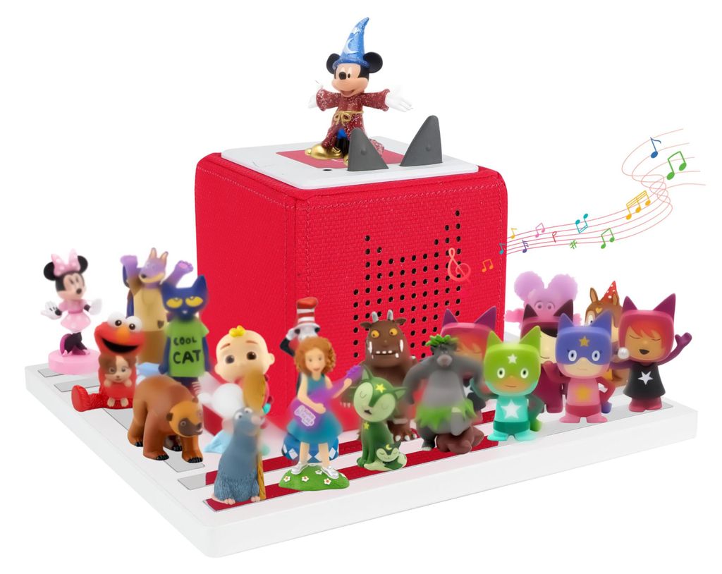Magnetisches Regal für Tonies, Aufbewahrungsregal aus Holz für Toniebox und Tonie-Figuren, kreatives magnetisches Regal für Tonies mit Platz fü...
