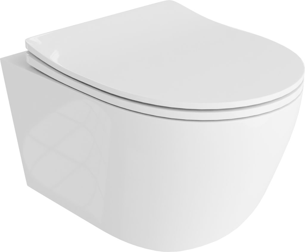 LAVITA Wand-WC Borgio | Hänge Toilette | Toilettendeckel mit Absenkautomatik & Metallscharniere | Toiletten Spülrandlos Hängend | Spülsystem TO...