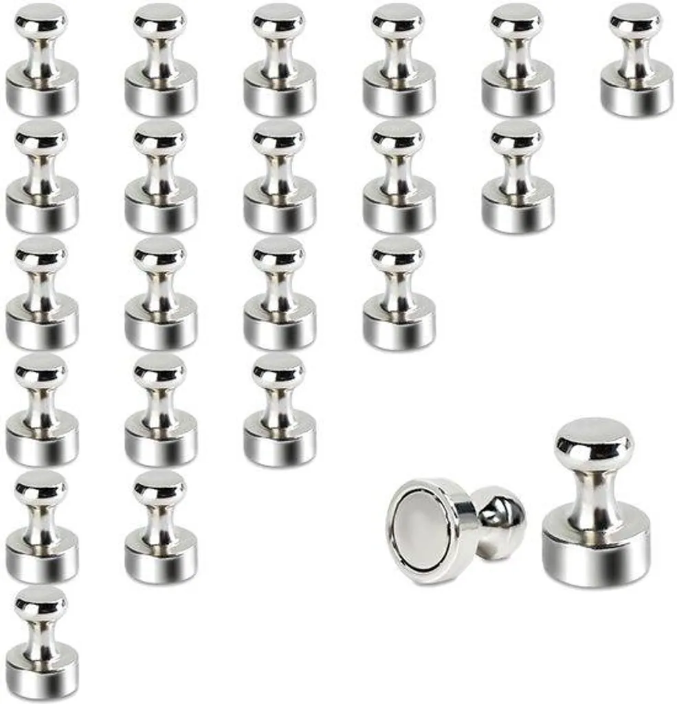 Punaises magnétiques en néodyme 12x16 mm, pack de 24 magnets de cuisine