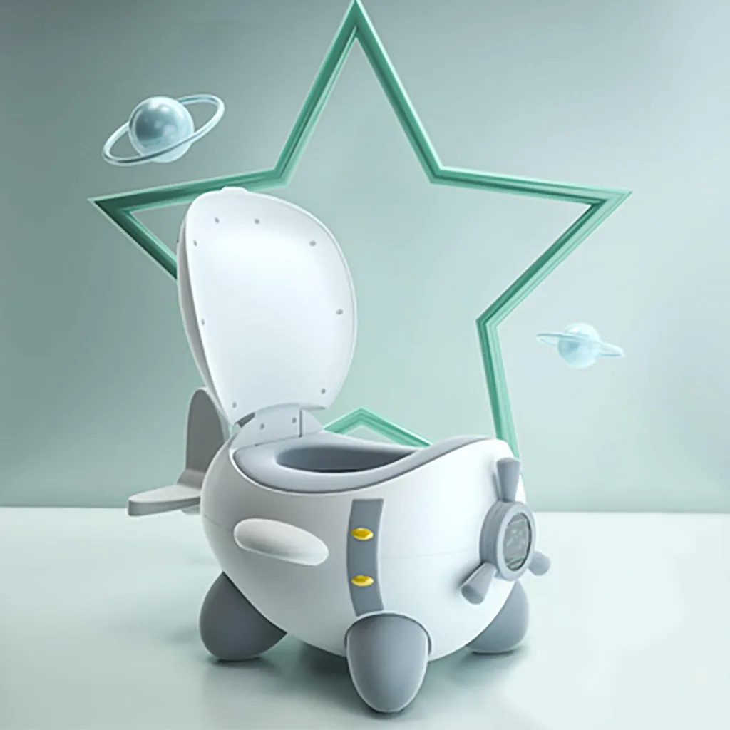 Siège de toilette bébé avion blanc pour l'apprentissage de l'autonomie