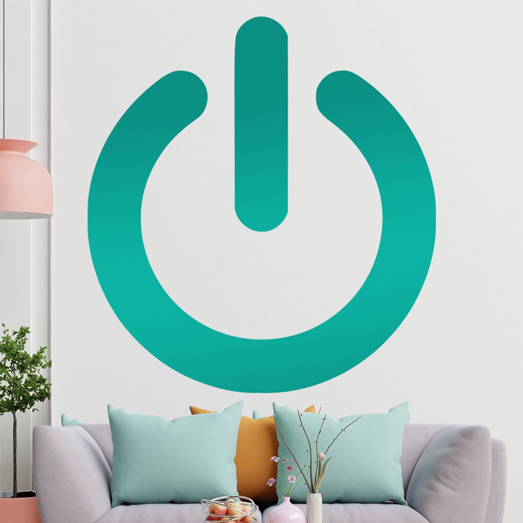 KIWISTAR On Off Button - Knopf Ein Aus Schalter Wandtattoo in 6 Größen - Wandaufkleber Wall Sticker - Dekoration, Küche, Wohnzimmer, Schlafzimme...