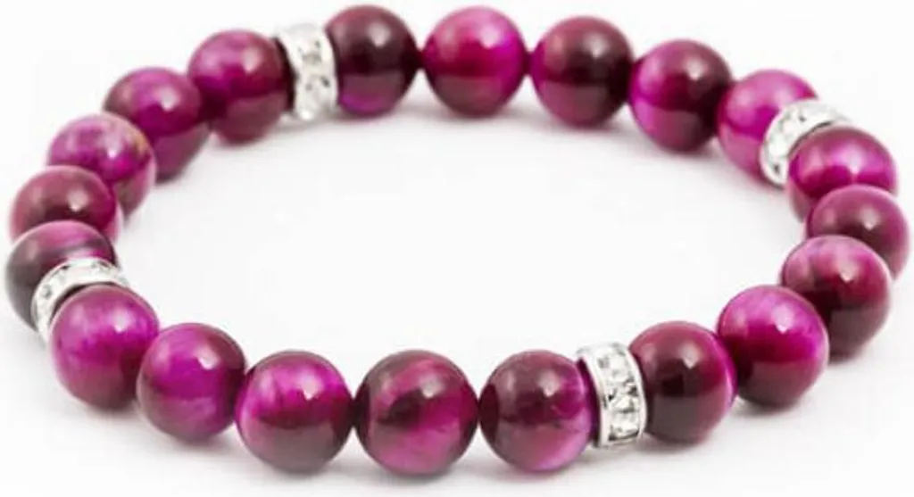 Accessoire de mode oeil de tigre violet - Bracelet bien-être chic
