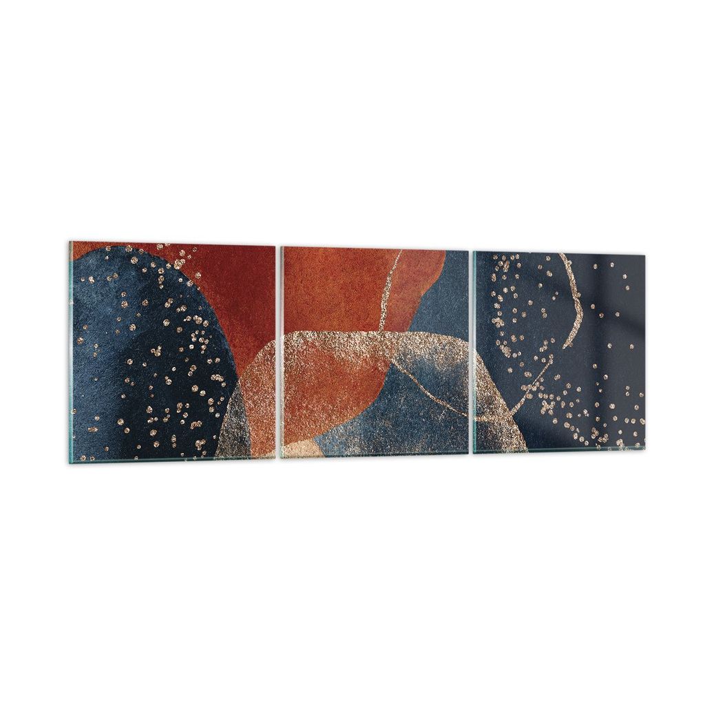 Bilder auf glas - 3 Teile - Die Farben Formen Geometrie - 120x40cm - Glasbilder - Wandbilder - Bilder - Wanddekoration aus Glas - Glas Bilder - Wan...