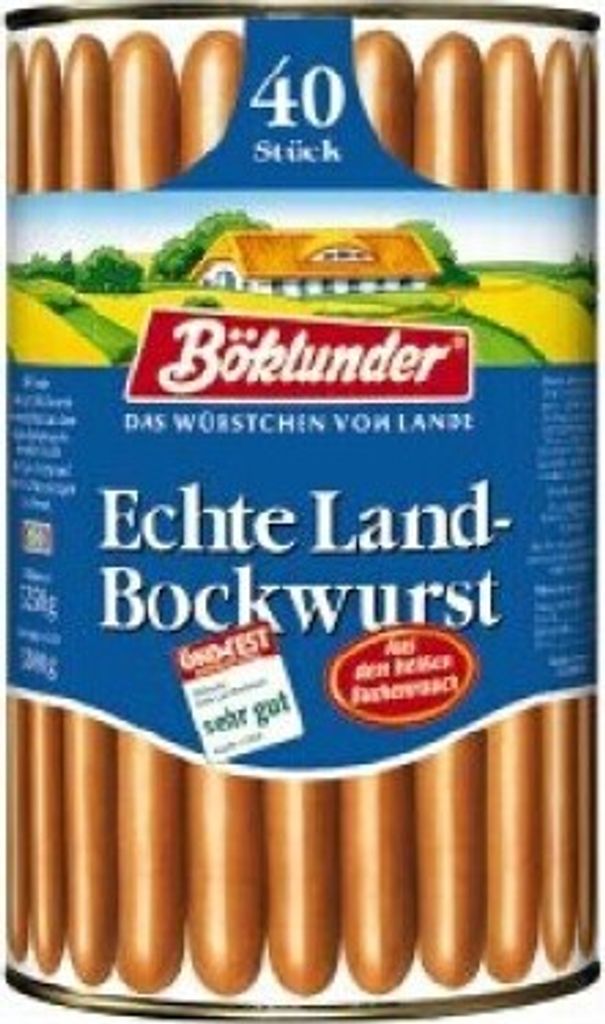 Land-Bockwurst in Eigenhaut Die Wurst vom Lande 40 Stück Produktbild 