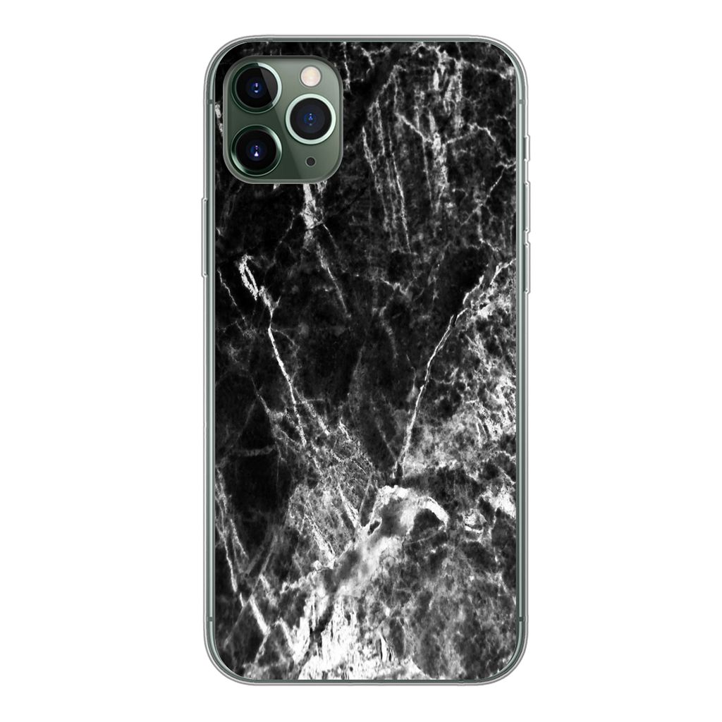 MuchoWow Handyhülle Schutzhülle Hülle für iPhone 11 Pro Max Marmor - Stein - Luxus Silikon Softcase Handy Hülle - Schutz