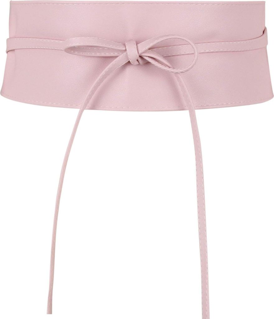 Damen Taillengürtel, breiter Wickelgürtel Obi Gürtel zum Schnüren Hüftgürtel Bindegürtel, Rosa