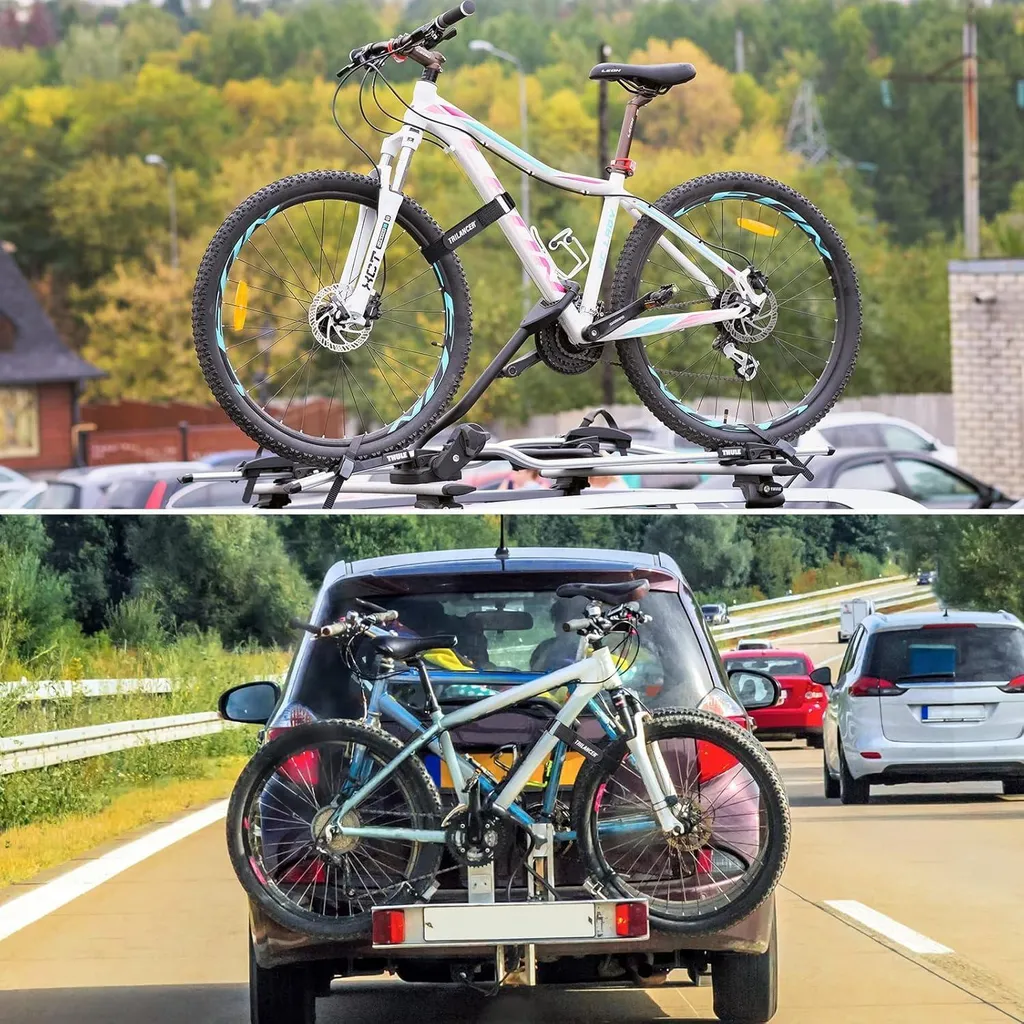 Sangle porte-vélo 65 cm réglable à boucle haute résistance - Pack de 4 - 4