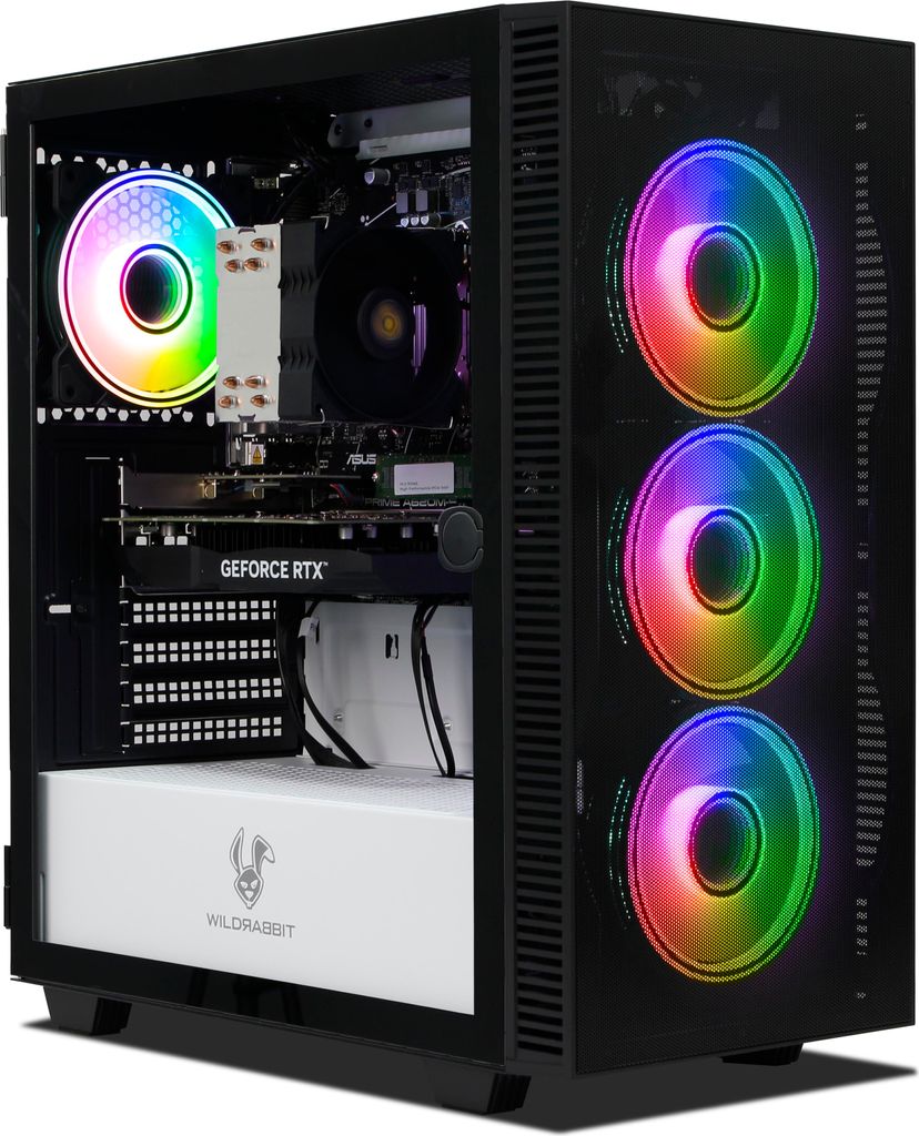 Ankermann Noctis Gaming PC, AMD Ryzen 7 8700F, Nvidia GeForce RTX 3050 6GB, 16GB DDR5 RAM, 1TB NVMe SSD, Windows 11, WLAN & Bluetooth , MS Office 2024