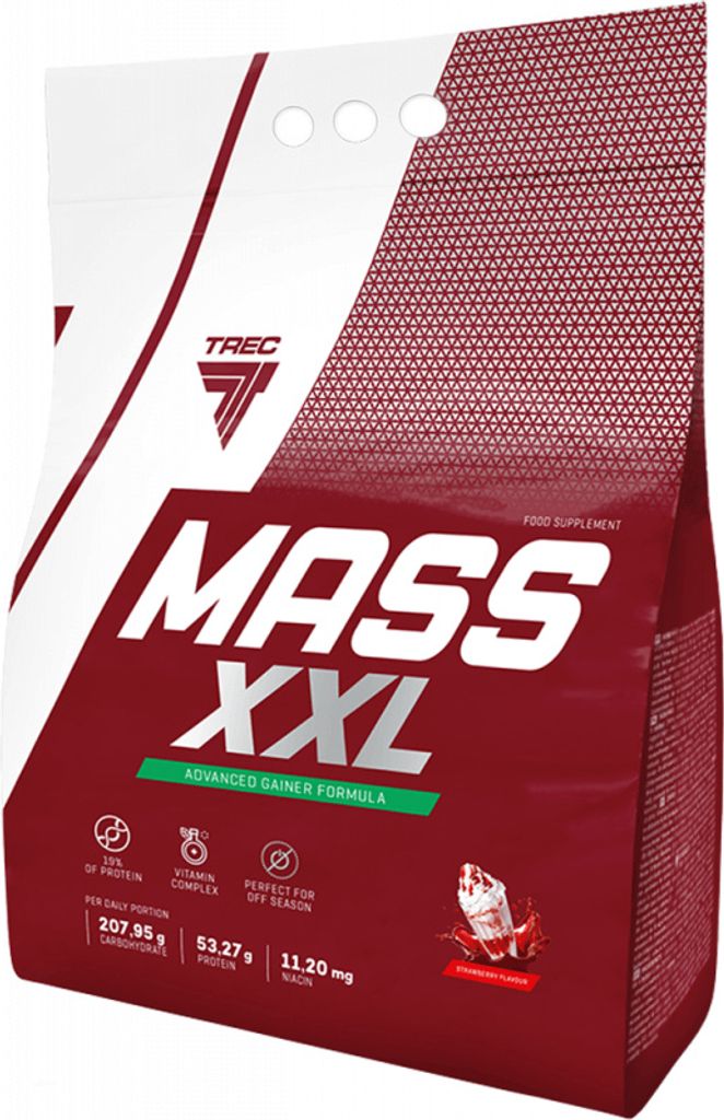 Trec Nutrition Mass XXL (4800g) Strawberry - Produktbild 
