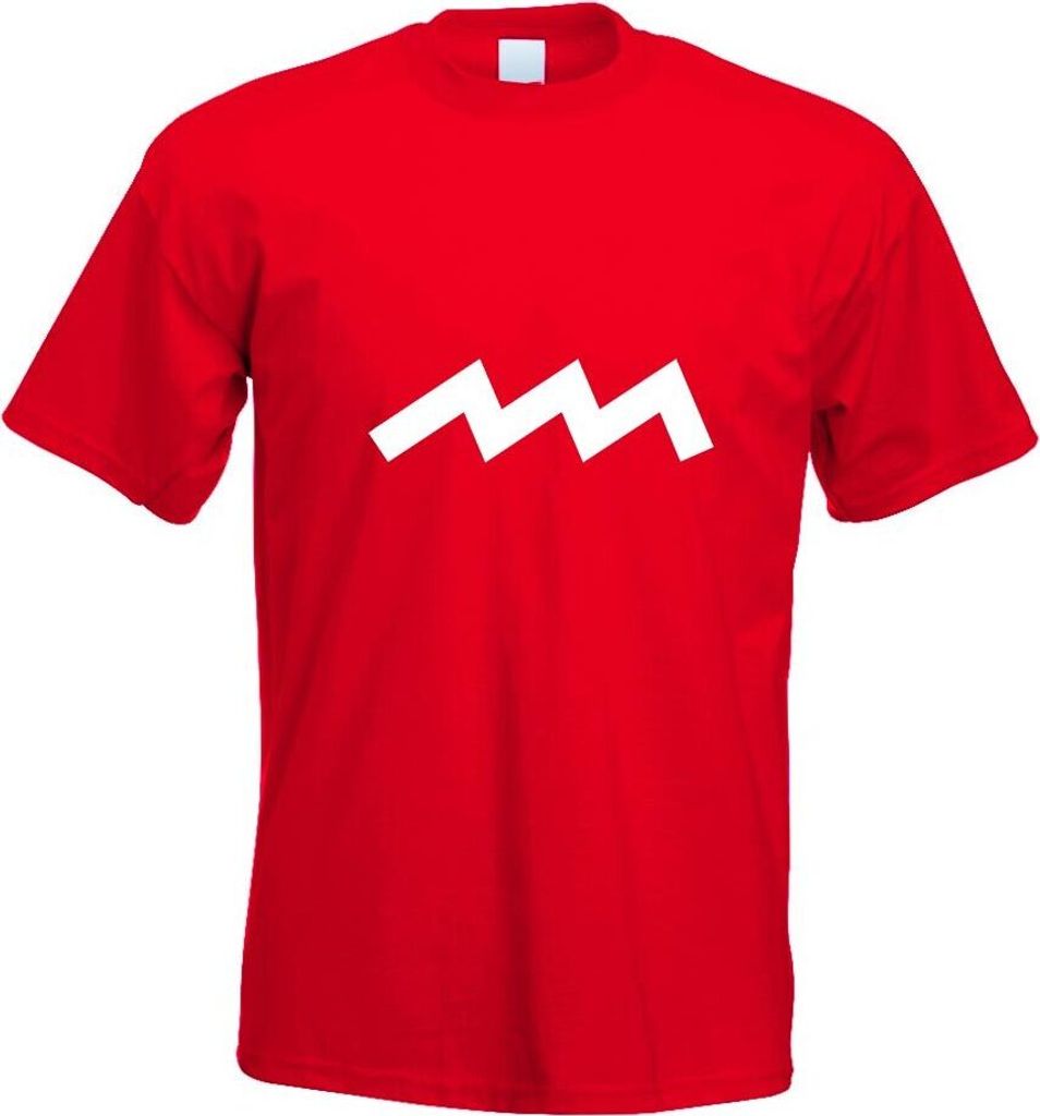 Kiwistar - T-Shirt - rot - Wasser Sternzeichen Motiv Bedruckt Funshirt Design Print - mit Motiv Bedruckt - Funshirt Design - Sport - Freizeit - Her...