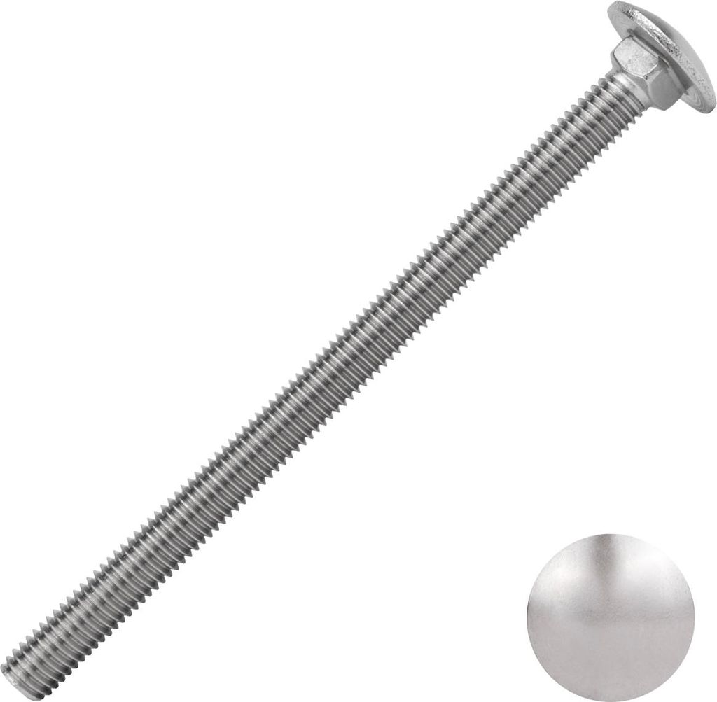Schlossschrauben Edelstahl A2 M8 x 120 mm - 25 Stück